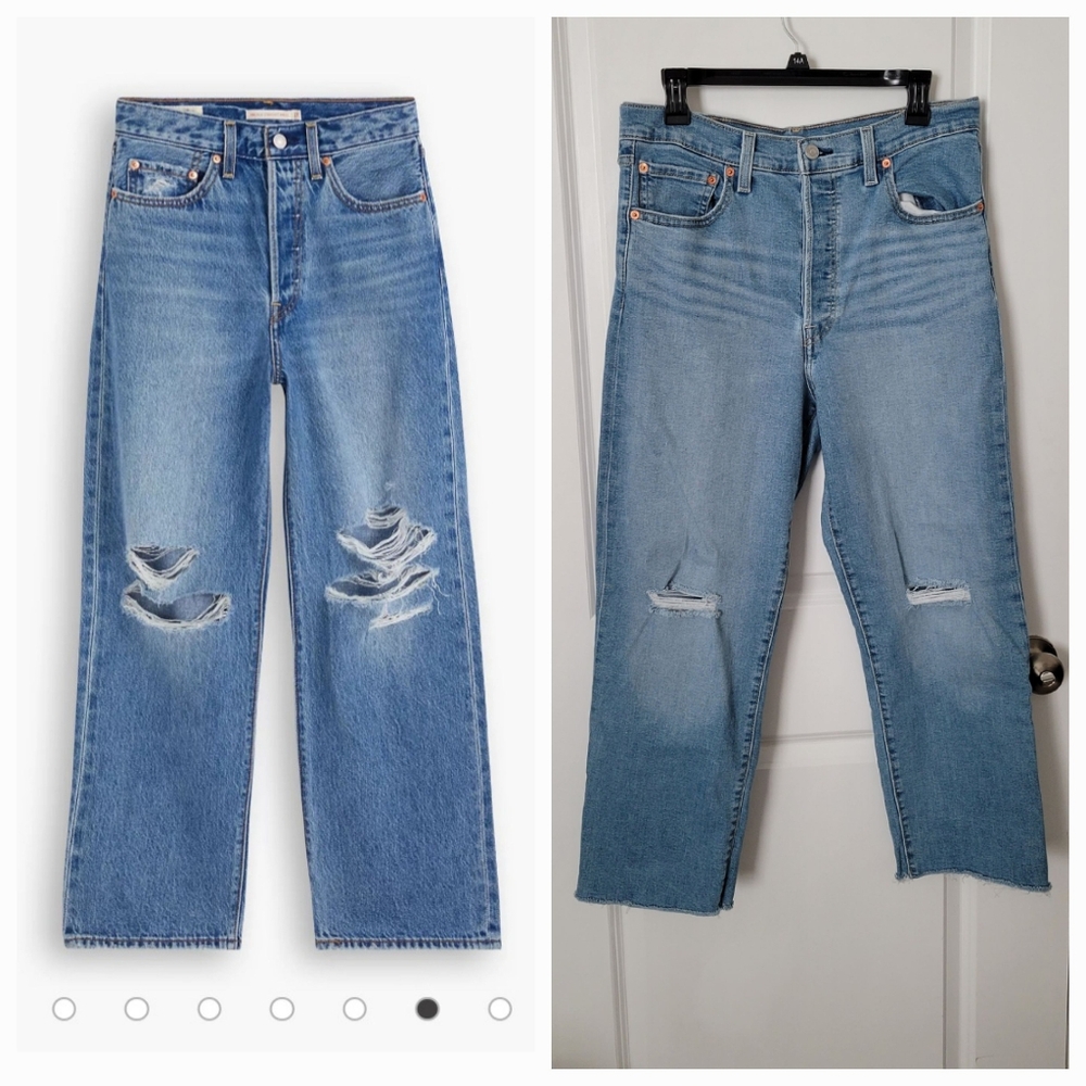 Size 31 Light Wash Levi's Ribcage Straight Ankle Women's Jeans